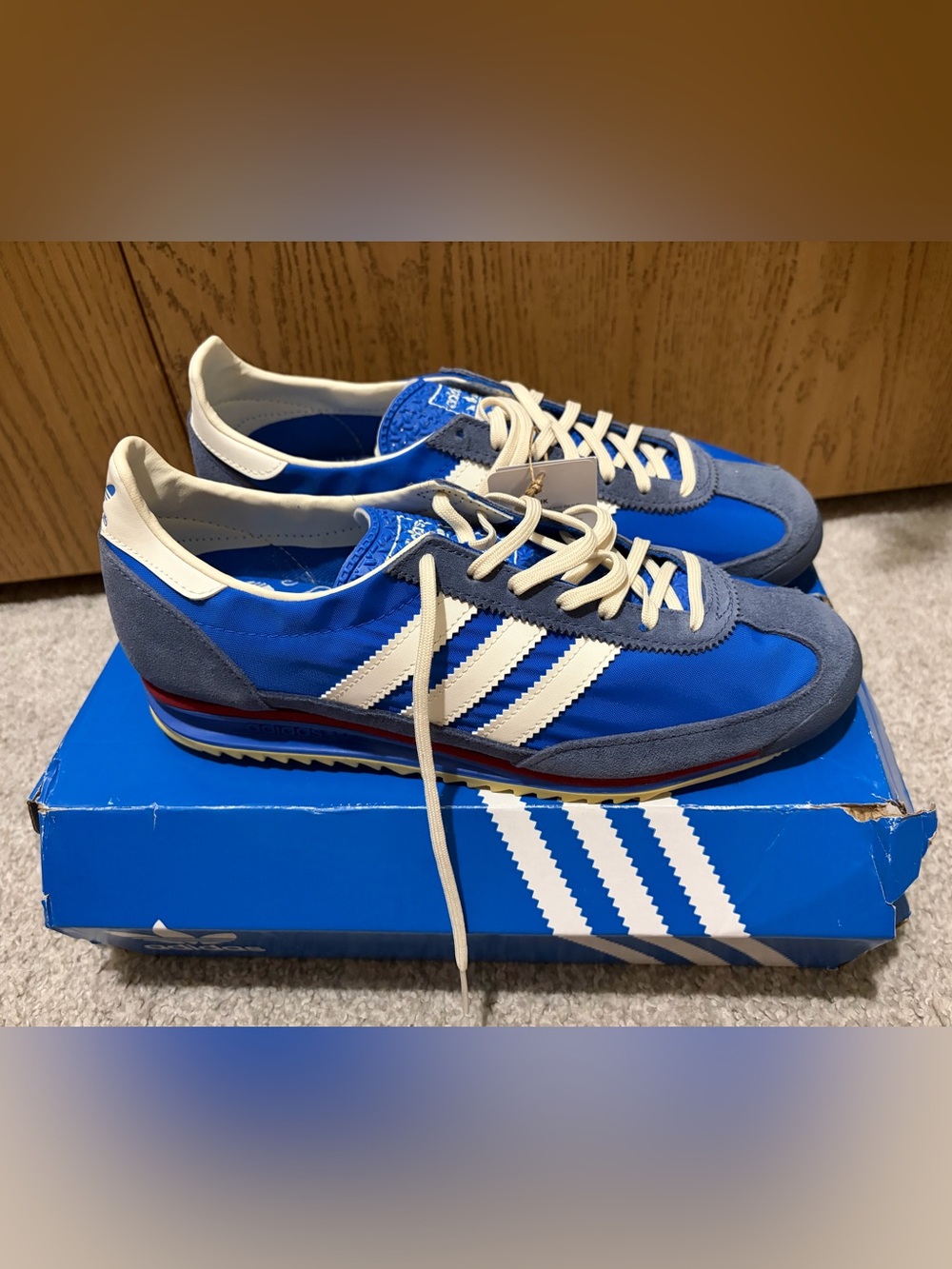 Adidas Originals SL 72 OG W Blue White Sneakers Women’s Size 10 New